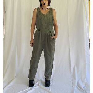 90s Sage‎ Green Jumpsuit
